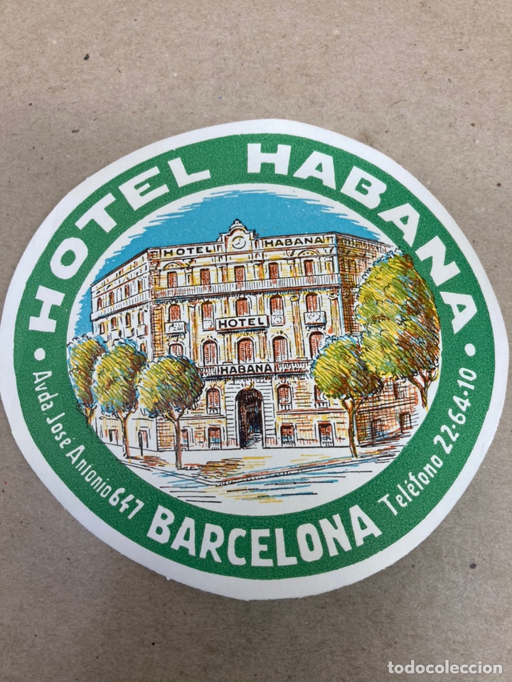Etiquetas antiguas: Etiqueta de Hotel Habana