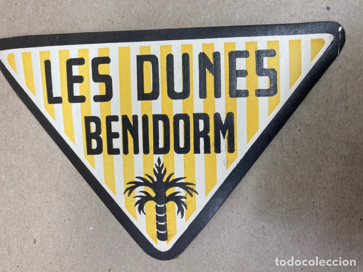 Etiquetas antiguas: Etiqueta de Hotel Les Dunes Benidorm