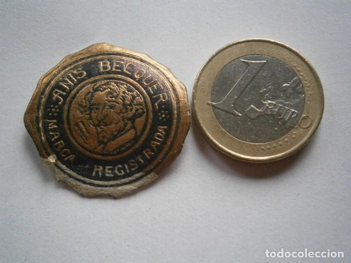 Etiquetas antiguas: ETIQUETA PUBLICITARIA A&Ntilde;OS 40/50, ANIS BECQUER