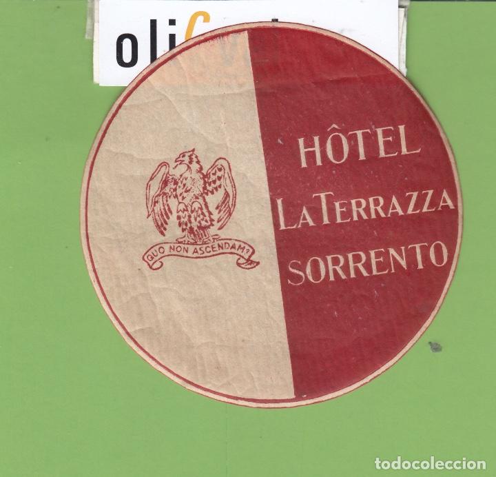 Etiquetas antiguas: ETIQUETA HOTEL LA TERRAZZA SORRENTO ITALIA 100 MM EH3245