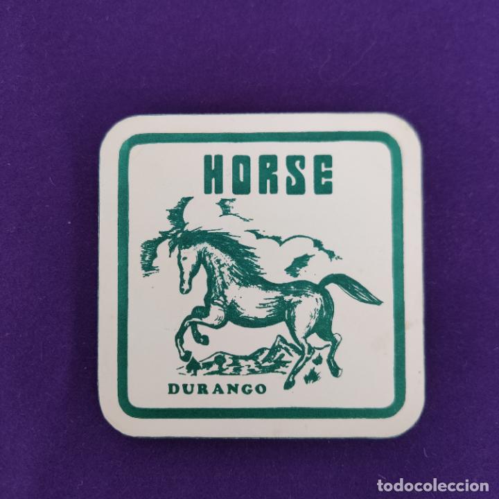 Etiquetas antiguas: POSAVASOS DE DURANGO (VIZCAYA). HORSE. - Foto 1