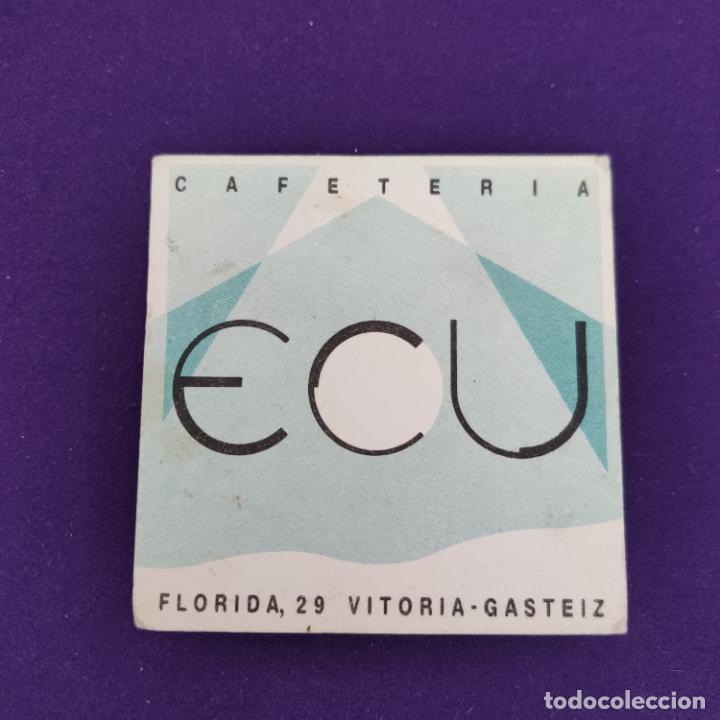 Etiquetas antiguas: POSAVASOS DE VITORIA (ALAVA). CAFETERIA ECU. - Foto 1
