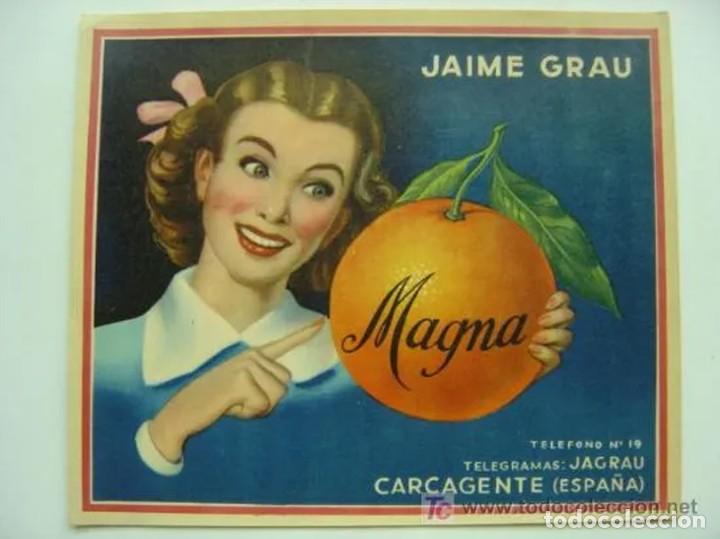 &Eacute;tiquettes anciennes: 15 ETIQUETAS DE NARANJAS - MAGNA - CARCAGENTE (VALENCIA)