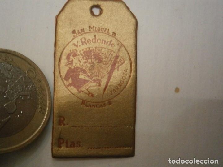 Etiquetas antiguas: ETIQUETA A&Ntilde;OS 40/50, SAN MIGUEL V.REDONDO, ZARAGOZA
