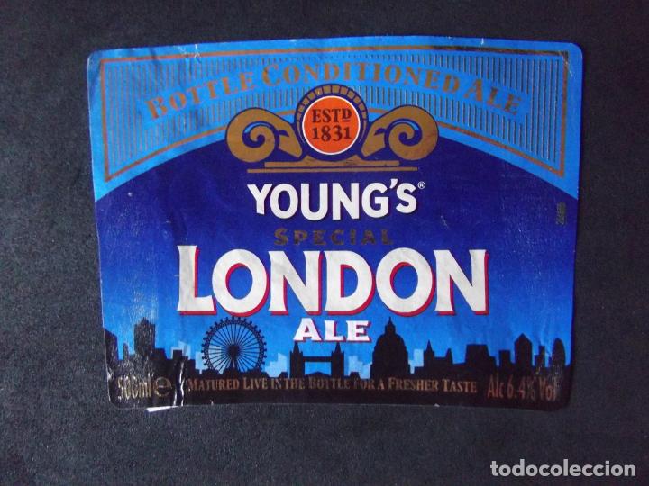 Etiquetas antiguas: CERVEZA-V9ET-7-ETIQUETAS-YOUNG'S-LONDON
