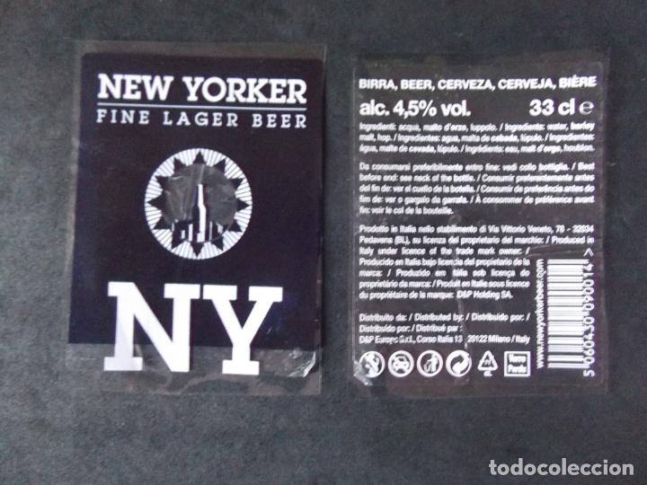 Etiquetas antiguas: CERVEZA-V9ET-7-ETIQUETAS-NEW YORKER