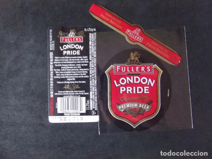 Etiquetas antiguas: CERVEZA-V9ET-7-ETIQUETAS-LONDON PRIDE