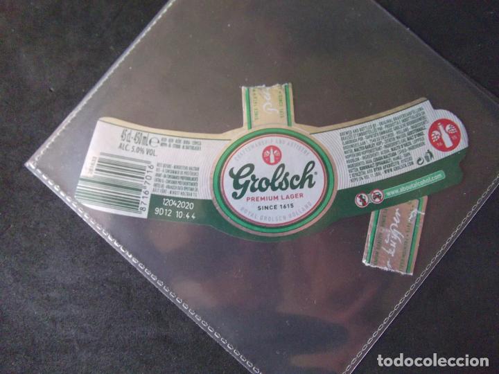 Etiquetas antiguas: CERVEZA-V9ET-7-ETIQUETAS-GROLSCH