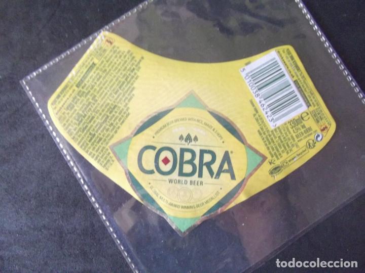 Etiquetas antiguas: CERVEZA-V9ET-7-ETIQUETAS-COBRA.