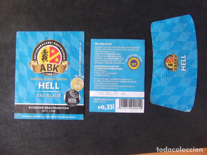 Etiquetas antiguas: CERVEZA-V9ET-7-ETIQUETAS-ABK HELL