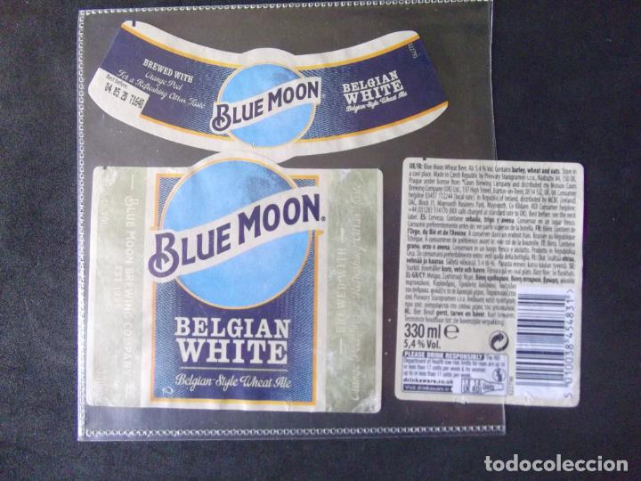 Etiquetas antiguas: CERVEZA-V9ET-7-ETIQUETAS-BLUE MOON