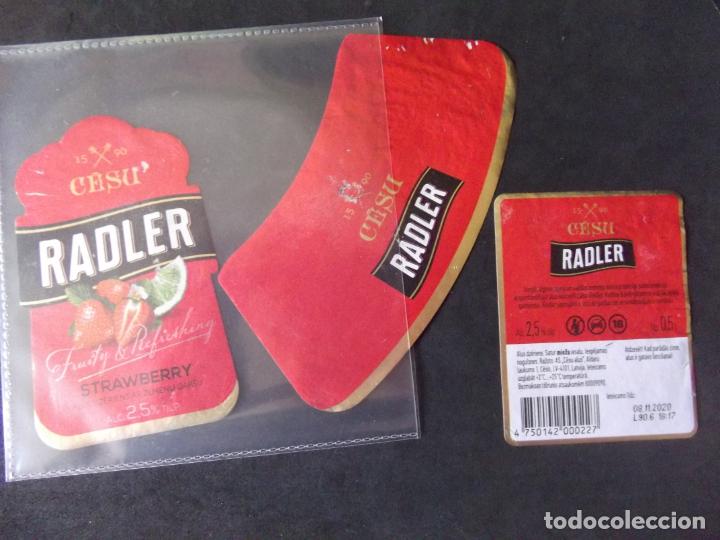 Etiquetas antiguas: CERVEZA-V9ET-7-ETIQUETAS-CESU-RADLER