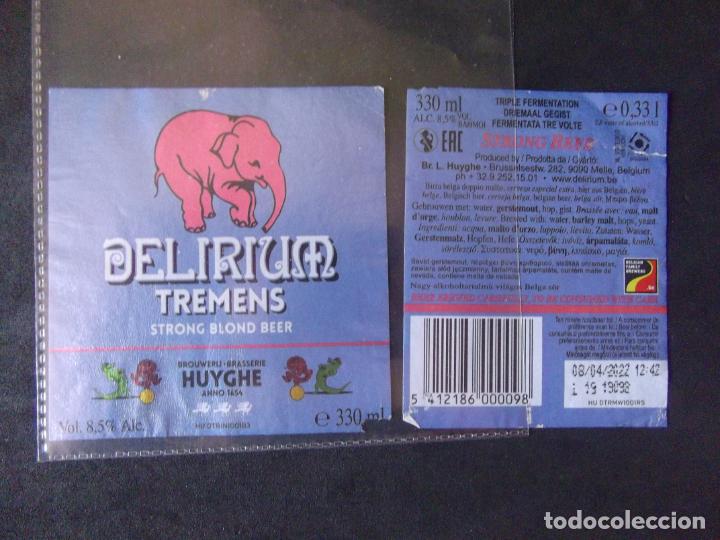 Etiquetas antiguas: CERVEZA-V9ET-7-ETIQUETAS-DELIRIUM