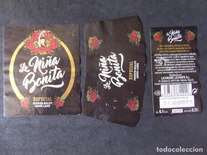 Etiquetas antiguas: CERVEZA-V9ET-7-ETIQUETAS-LA NI&Ntilde;A BONITA