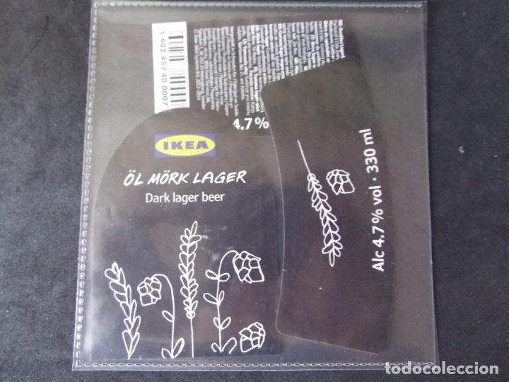 Etiquetas antiguas: CERVEZA-V9ET-7-ETIQUETAS-OL MORK LAGER-IKEA