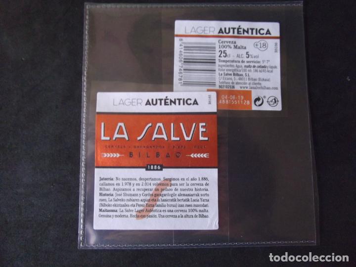 Etiquetas antiguas: CERVEZA-V9ET-7-ETIQUETAS-LA SALVE