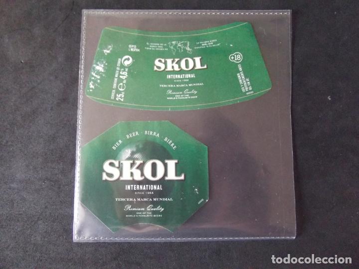 Etiquetas antiguas: CERVEZA-V9ET-7-ETIQUETAS-SKOL
