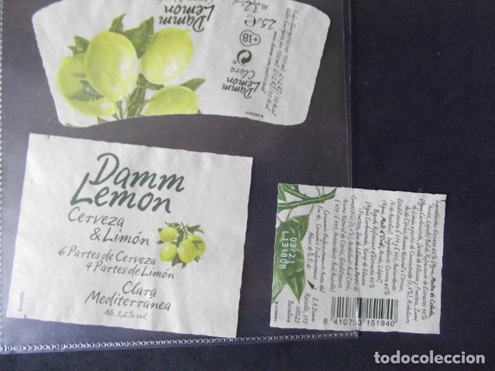 &Eacute;tiquettes anciennes: CERVEZA-V9ET-7-ETIQUETAS-DAMM-LEMON