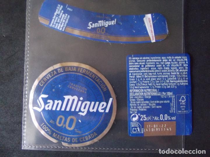 &Eacute;tiquettes anciennes: CERVEZA-V9ET-7-ETIQUETAS-SAN MIGUEL 0,0