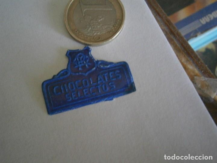Old Labels: ETIQUETA PUBLICITARIA A&Ntilde;OS 40/50, CHOCOLATES SELECTOS
