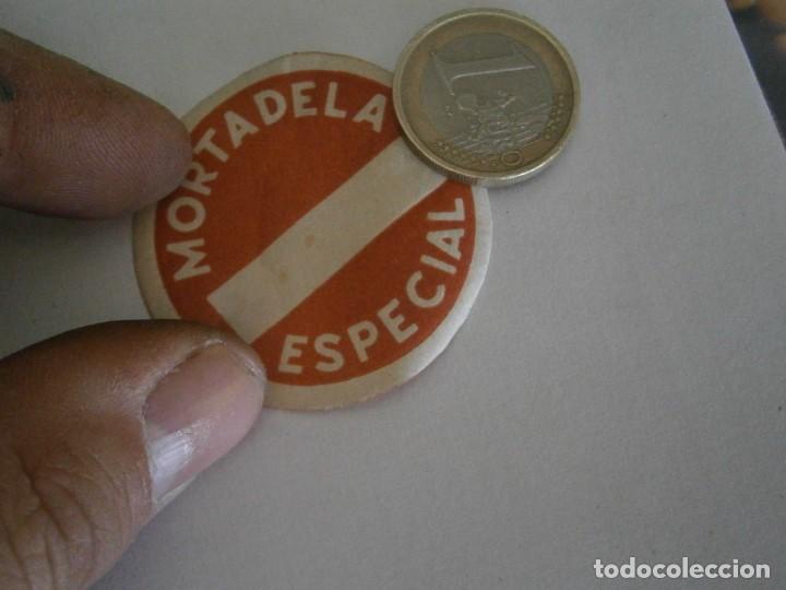 Etiquetas antiguas: ETIQUETA PUBLICITARIA A&Ntilde;OS 40/50, MORTADELA ESPECIAL
