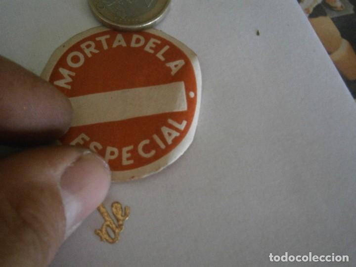 Etiquetas antiguas: ETIQUETA PUBLICITARIA A&Ntilde;OS 40/50, MORTADELA ESPECIAL