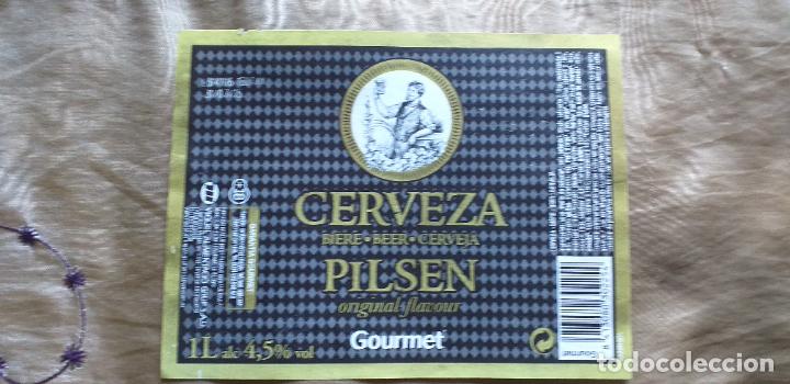 &Eacute;tiquettes anciennes: CERVEZA-V9C-ETIQUETAS- 1 LITRO-PILSEN-GOURMET