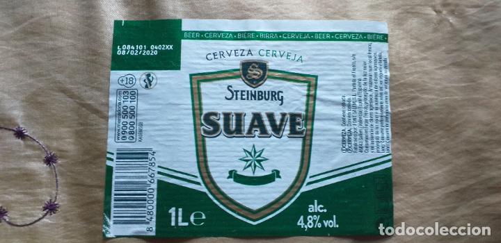 &Eacute;tiquettes anciennes: CERVEZA-V9C-ETIQUETAS- 1 LITRO-STEINBURG-SUAVE