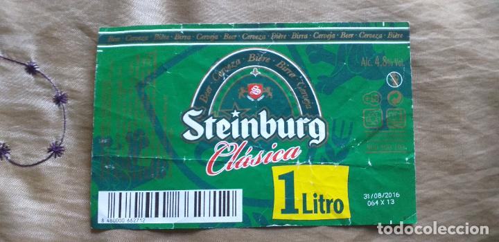 &Eacute;tiquettes anciennes: CERVEZA-V9C-ETIQUETAS- 1 LITRO-STEINBURG-CLASICA