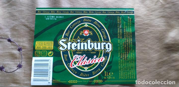&Eacute;tiquettes anciennes: CERVEZA-V9C-ETIQUETAS- 1 LITRO-STEINBURG-CLASICA.