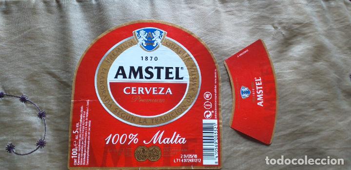 &Eacute;tiquettes anciennes: CERVEZA-V9C-ETIQUETAS- 1 LITRO-AMSTEL-1870