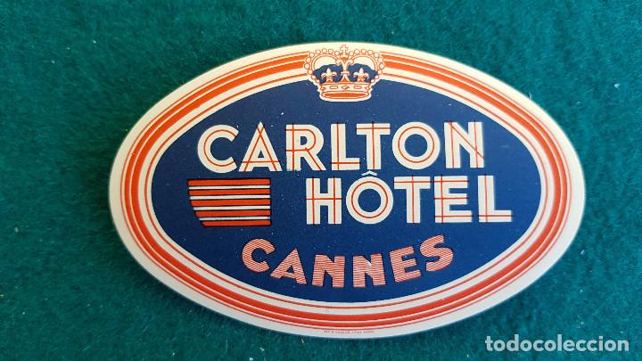 Etiquetas antiguas: ETIQUETA CARLTON HOTEL CANNES