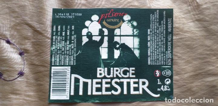 Etiquetas antiguas: CERVEZA-V9C-ETIQUETAS- 1 LITRO-BURGE MEESTER