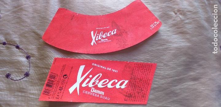 Etiquetas antiguas: CERVEZA-V9C-ETIQUETAS- 1 LITRO-XIBECA-DAMM