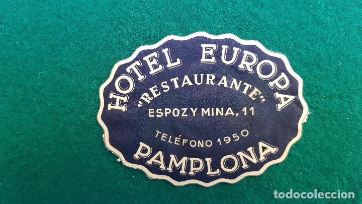 Etiquetas antiguas: ETIQUETA HOTEL EUROPA - PAMPLONA