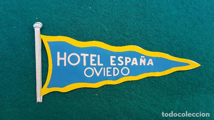 Etiquetas antiguas: ETIQUETA HOTEL ESPA&Ntilde;A - OVIEDO