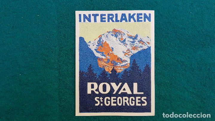 Etiquetas antiguas: ETIQUETA HOTEL ROYAL ST. GEORGES - INTERLAKEN