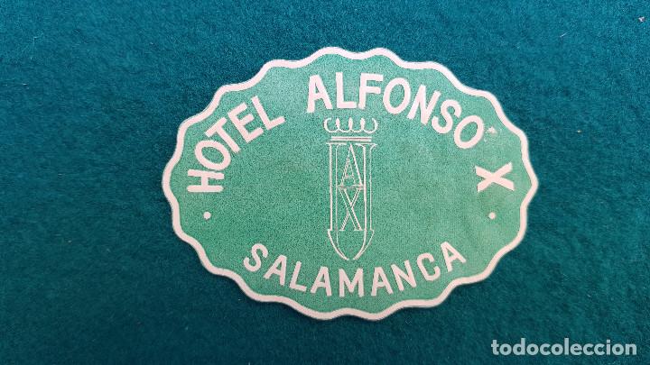 Etiquetas antiguas: ETIQUETA HOTEL ALFONSO X - SALAMANCA
