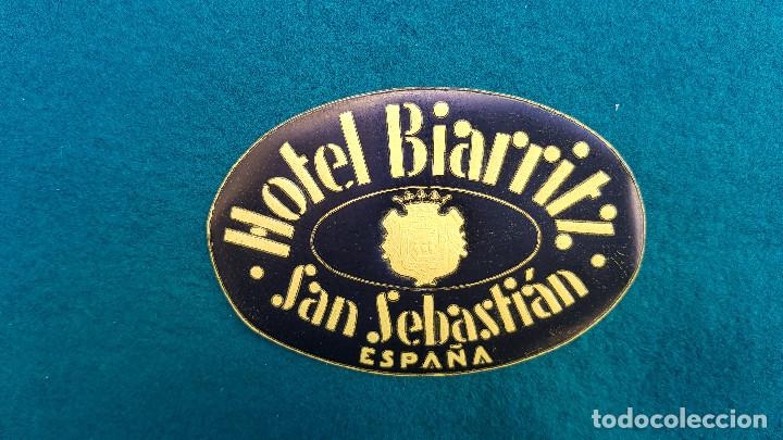 Etiquetas antiguas: ETIQUETA HOTEL BIARRITZ - SAN SEBASTIAN