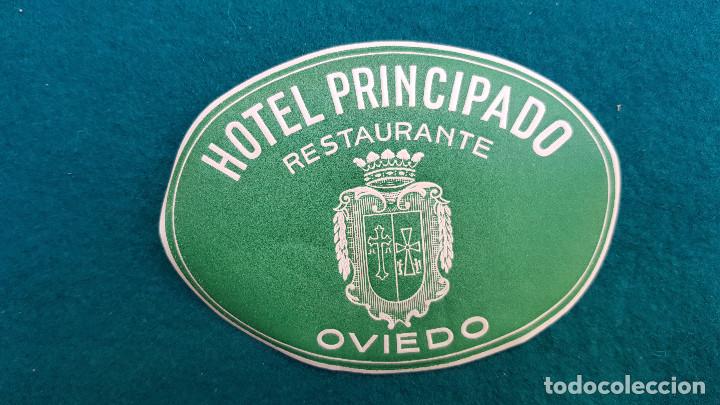 Etiquetas antiguas: ETIQUETA HOTEL RESTAURANTE PRINCIPADO - OVIEDO