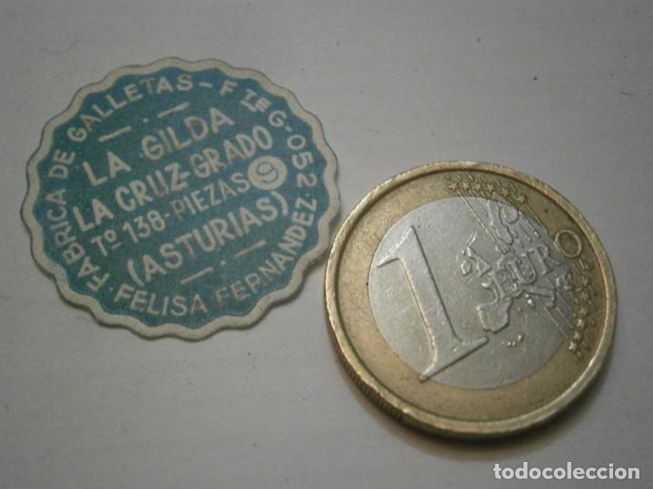 Etiquetas antiguas: ETIQUETA A&Ntilde;OS 40/50, LA GILDA, FABRICA DE GALLETAS (ASTURIAS)