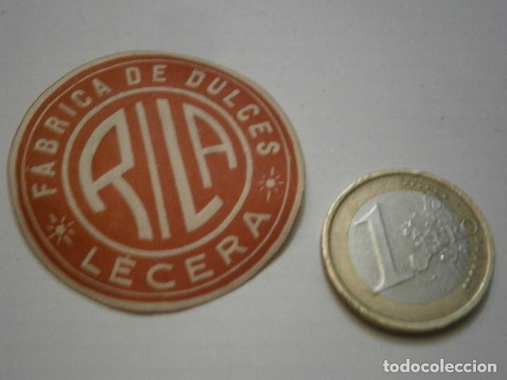 Alte Etiketten: ETIQUETA A&Ntilde;OS 40/50, FABRICA DE DULCES RILA (LECERA)