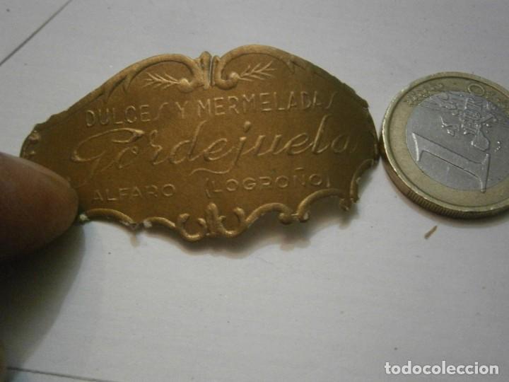 Alte Etiketten: ETIQUETA A&Ntilde;OS 40/50, DULCES Y MERMELADAS (LOGRO&Ntilde;O)