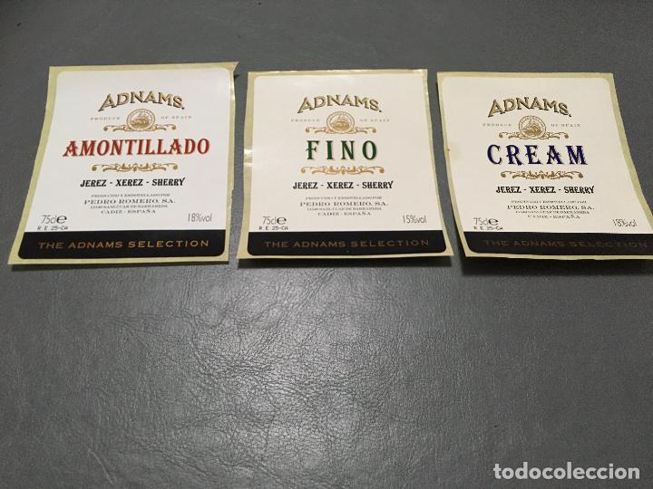 Etiquetas antiguas: Ref 60,,, ADNAMS ,,, JEREZ PEDRO ROMERO -ETIQUETA VINO sin despegar