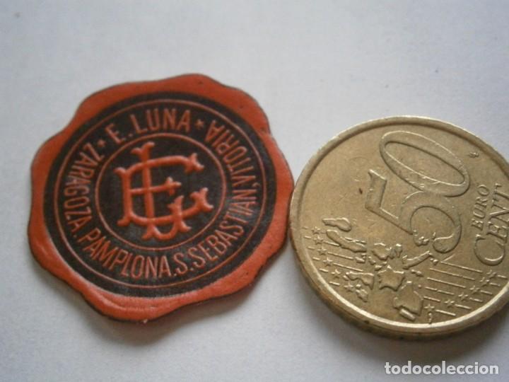 Alte Etiketten: ETIQUETA PUBLICITARIA A&Ntilde;OS 40/50, E. LUNA E.L (ZARAGOZA, PAMPLONA)