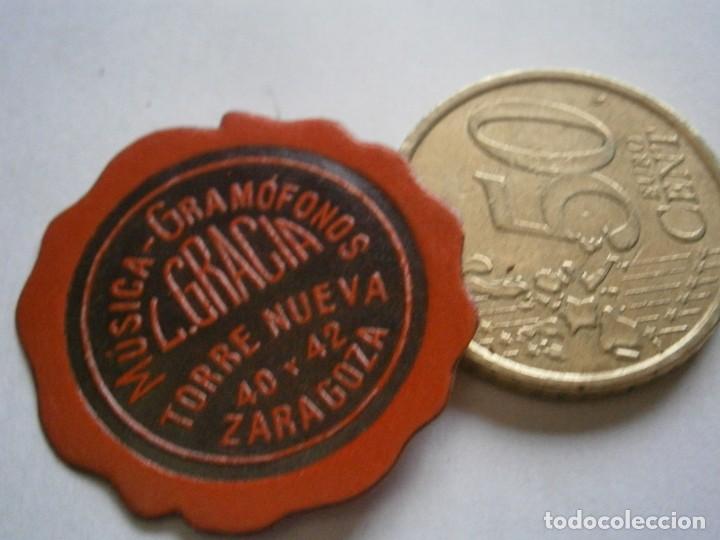 Etiquetas antiguas: ETIQUETA PUBLICITARIA A&Ntilde;OS 40/50, MUSICA-GRAMOFONOS. L.GRACIA (ZARAGOZA)