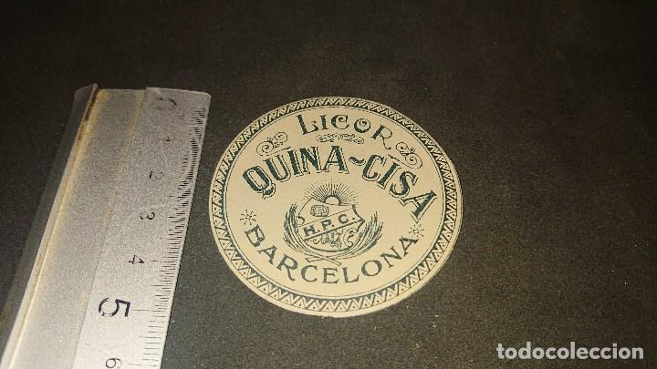 Etiquetas antiguas: ANTIGUA ETIQUETA LICOR QUINA CISA. LEER DESCRIPCION