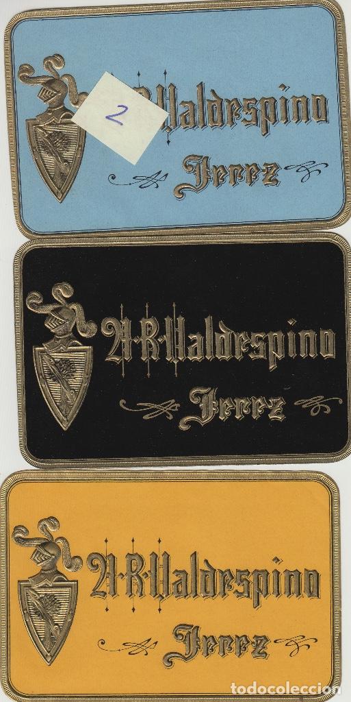 Etiquetas antiguas: VALDESPINO 21 R , JEREZ , -ETIQUETA VINO