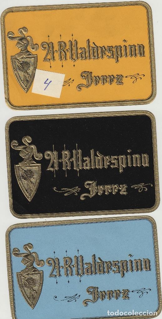 Etiquetas antiguas: VALDESPINO 21 R , JEREZ , -ETIQUETA VINO