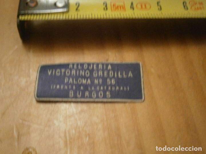 Etiquetas antiguas: ETIQUETA PUBLICITARIA A&Ntilde;OS 40/50, RELOJERIA VOCTORINO GREDILLA (BURGOS)